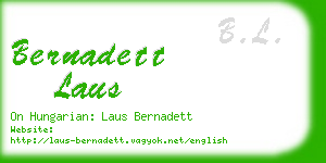 bernadett laus business card